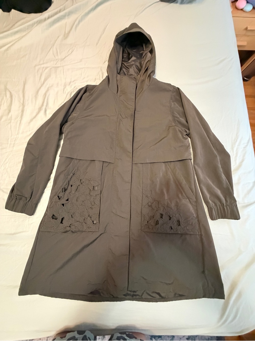 Lululemon Graced with Lace Long Jacket Dark Olive